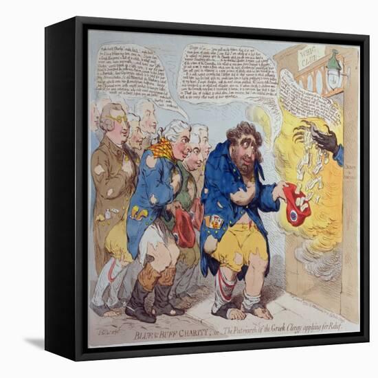 Blue and Buff Charity-James Gillray-Framed Stretched Canvas