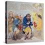 Blue and Buff Charity-James Gillray-Stretched Canvas