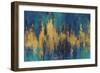 Blue and Gold Abstract Crop-Danhui Nai-Framed Art Print