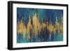 Blue and Gold Abstract Crop-Danhui Nai-Framed Art Print