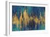 Blue and Gold Abstract Crop-Danhui Nai-Framed Art Print