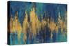 Blue and Gold Abstract Crop-Danhui Nai-Stretched Canvas
