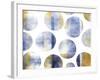 Blue and Gold Circles-Summer Tali Hilty-Framed Giclee Print