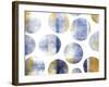 Blue and Gold Circles-Summer Tali Hilty-Framed Giclee Print