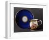 Blue and Gold Cup and Saucer Decorated with Putti, 1770-1775-null-Framed Giclee Print