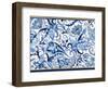 Blue and Gold Paisleys 1-Kimberly Allen-Framed Art Print