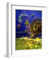 Blue and Gold Sun-Katherine Fawssett-Framed Giclee Print