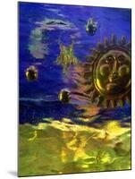 Blue and Gold Sun-Katherine Fawssett-Mounted Giclee Print