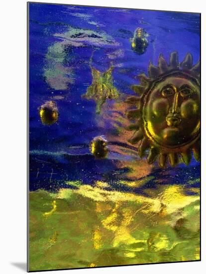 Blue and Gold Sun-Katherine Fawssett-Mounted Giclee Print