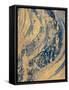 Blue And Gold Wave-Patricia Pinto-Framed Stretched Canvas