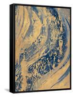 Blue And Gold Wave-Patricia Pinto-Framed Stretched Canvas