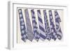 Blue and Gray Neckties-null-Framed Art Print