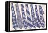 Blue and Gray Neckties-null-Framed Stretched Canvas