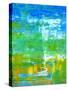 Blue and Green Abstract Art Painting-T30Gallery-Stretched Canvas