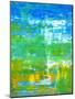 Blue and Green Abstract Art Painting-T30Gallery-Mounted Art Print