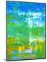 Blue and Green Abstract Art Painting-T30Gallery-Mounted Art Print