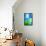 Blue and Green Abstract Art Painting-T30Gallery-Framed Stretched Canvas displayed on a wall