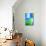 Blue and Green Abstract Art Painting-T30Gallery-Mounted Art Print displayed on a wall