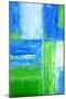 Blue and Green Abstract Art Painting-T30Gallery-Mounted Art Print