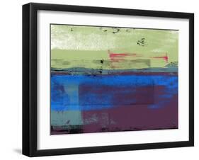 Blue and Green Abstract Composition I-Alma Levine-Framed Art Print