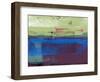 Blue and Green Abstract Composition I-Alma Levine-Framed Art Print