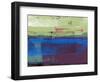 Blue and Green Abstract Composition I-Alma Levine-Framed Art Print