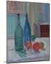 Blue and Green Bottles and Oranges-Spencer Frederick Gore-Mounted Premium Giclee Print