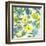 Blue and Green Flowers-Jan Weiss-Framed Art Print