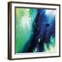 Blue and Green Flowing Abstract, c. 2008-Pier Mahieu-Framed Premium Giclee Print