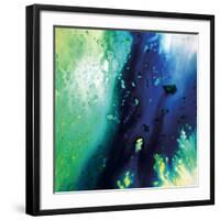 Blue and Green Flowing Abstract, c. 2008-Pier Mahieu-Framed Premium Giclee Print