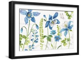 Blue and Green Garden I-Lisa Audit-Framed Art Print