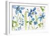 Blue and Green Garden I-Lisa Audit-Framed Art Print