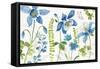 Blue and Green Garden I-Lisa Audit-Framed Stretched Canvas