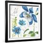 Blue and Green Garden III-Lisa Audit-Framed Art Print