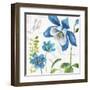 Blue and Green Garden III-Lisa Audit-Framed Art Print