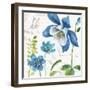 Blue and Green Garden III-Lisa Audit-Framed Art Print