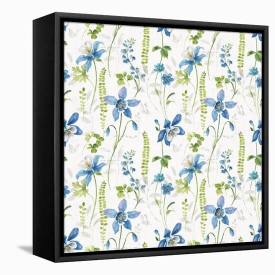 Blue and Green Garden Step 01-Lisa Audit-Framed Stretched Canvas