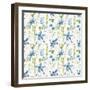 Blue and Green Garden Step 01-Lisa Audit-Framed Art Print