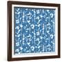 Blue and Green Garden Step 03A-Lisa Audit-Framed Art Print