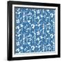 Blue and Green Garden Step 03A-Lisa Audit-Framed Art Print