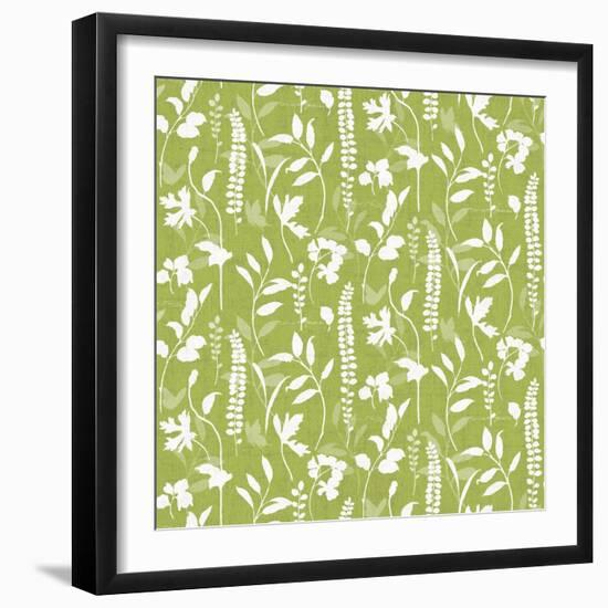 Blue and Green Garden Step 03B-Lisa Audit-Framed Art Print