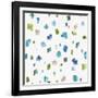 Blue and Green Garden Step 05B-Lisa Audit-Framed Art Print