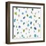 Blue and Green Garden Step 05B-Lisa Audit-Framed Art Print