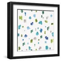 Blue and Green Garden Step 05B-Lisa Audit-Framed Art Print