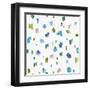 Blue and Green Garden Step 05B-Lisa Audit-Framed Art Print