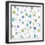 Blue and Green Garden Step 05B-Lisa Audit-Framed Art Print