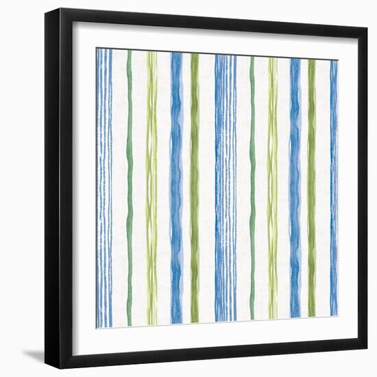 Blue and Green Garden Step 06-Lisa Audit-Framed Art Print