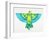 Blue and Green Parrot-Cat Coquillette-Framed Art Print