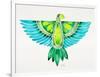 Blue and Green Parrot-Cat Coquillette-Framed Art Print