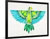 Blue and Green Parrot-Cat Coquillette-Framed Art Print